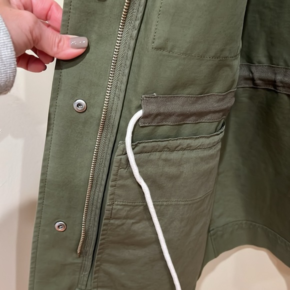 Everlane Green 100% Cotton Modern Utility Zip Up Jacket Women's - Picture 5 of 10
